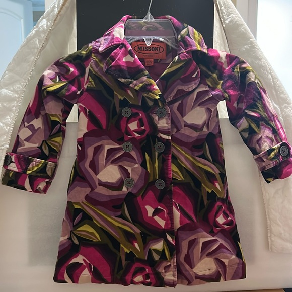 Missoni for Target Other - Designer Toddler Missoni for Target Floral Trench Coat - Velvet Size 2T 3T